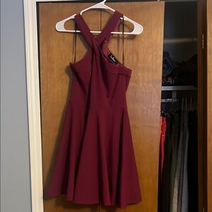 Lulu's burgundy cross front  Dress